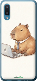 2D пластиковий чехол Funny Capybara CEO Working для Samsung Galaxy A02 A022G - 6777t-2260 изображение 