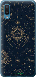 2D пластиковый чехол Celestial Harmony: Sun & Moon Gold Mystic Pattern для Samsung Galaxy A02 A022G - 6778t-2260 изображение 