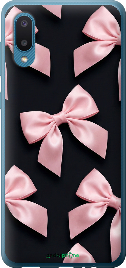 Силиконовый чехол Coquette Ribbons Dark Coquette для Samsung Galaxy A02 A022G - 6767u-2260 изображение 