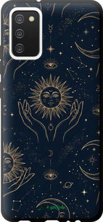 TPU чехол Celestial Harmony: Sun & Moon Gold Mystic Pattern для Samsung Galaxy A02s A025F - 6778b-2203 изображение 