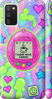 3D пластиковый матовый чехол Y2K Aesthetic Retro Pet: Годуй мене кавою для Samsung Galaxy A02s A025F - 6784m-2203 изображение 