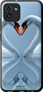 TPU чехол Лебеди для Samsung Galaxy A03 A035F - 6007b-2499 изображение 