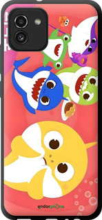 TPU чехол Бейби Шаркс для Samsung Galaxy A03 A035F - 6305b-2499 изображение 