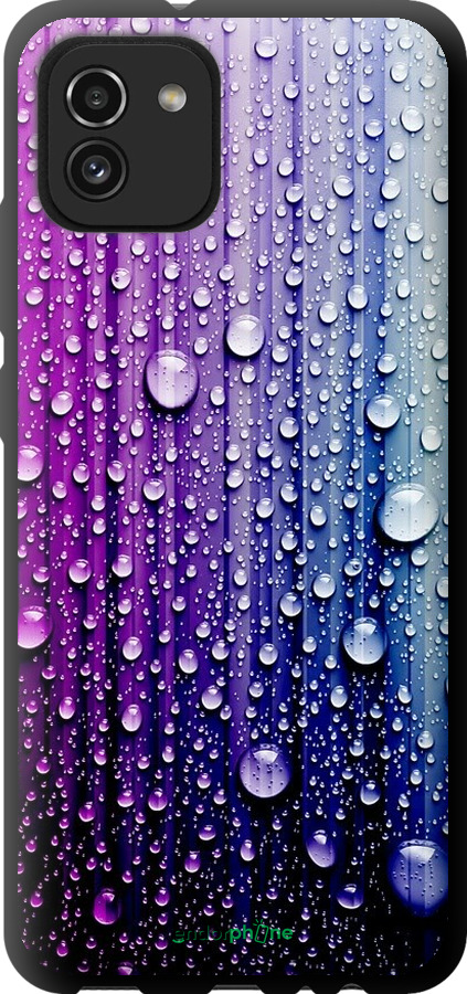 

TPU чорний чохол "Краплини води" для Samsung Galaxy A03 A035F, Синій