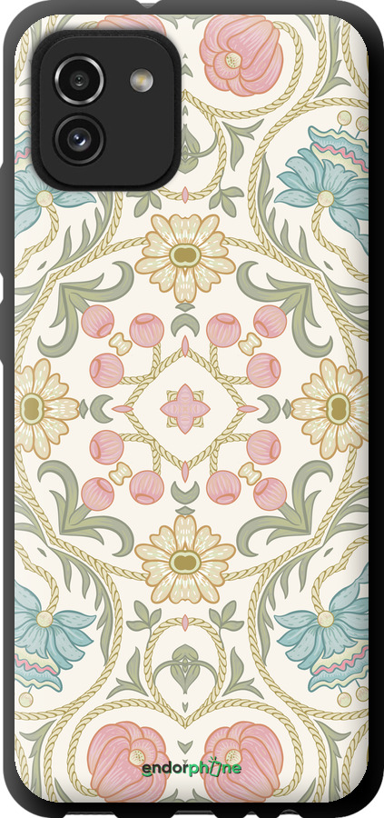TPU чехол Цветочный орнамент v2 для Samsung Galaxy A03 A035F - 5513b-2499 изображение 