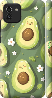 3D пластиковий матовий чехол Авокадо для Samsung Galaxy A03 A035F - 6380m-2499 изображение 