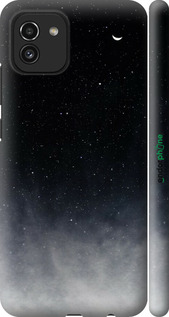 3D пластиковый матовый чехол Сині хмари, Синій місяць для Samsung Galaxy A03 A035F - 6396m-2499 изображение 