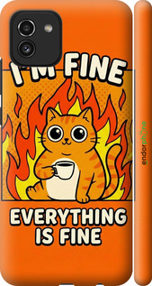 3D пластиковый матовый чехол 'Funny Cat' для Samsung Galaxy A03 A035F изображение 9