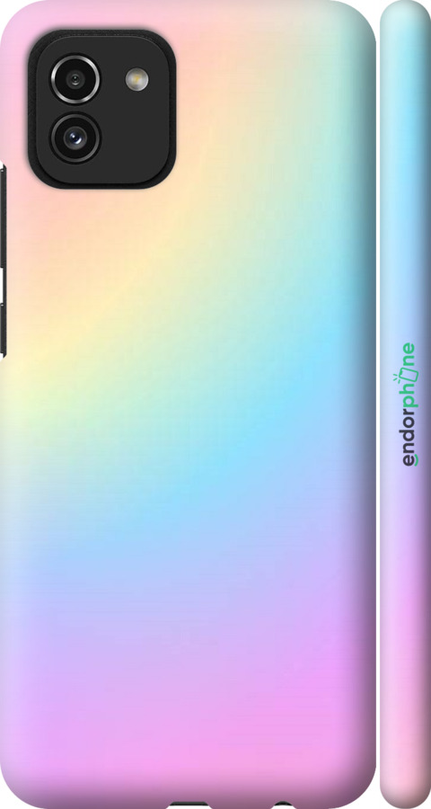 

3D пластиковий матовий чохол "Веселка 2" для Samsung Galaxy A03 A035F, Рожевий