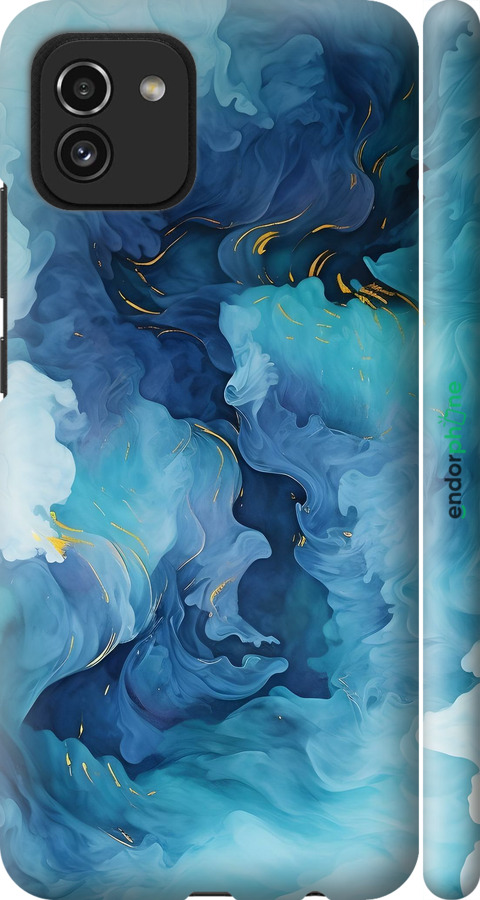 3D пластиковый матовый чехол Акварель для Samsung Galaxy A03 A035F - 6320m-2499 изображение 