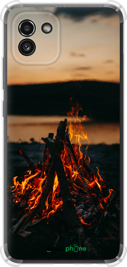 Силикон с усиленными углами чехол Огонь для Samsung Galaxy A03 A035F - 6021sp-2499 изображение 