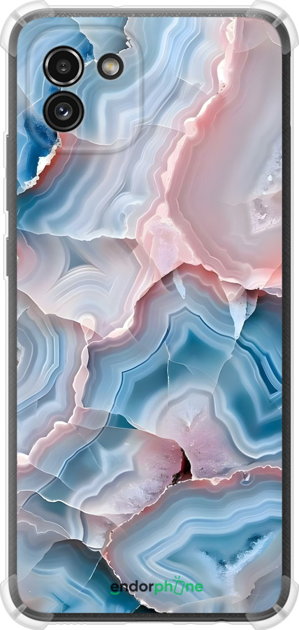 Силикон с усиленными углами чехол Мрамор для Samsung Galaxy A03 A035F - 6306sp-2499 изображение 