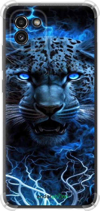 Силикон с усиленными углами чехол Ледяной леопард для Samsung Galaxy A03 A035F - 6460sp-2499 изображение 