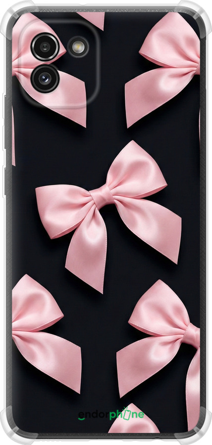 Силикон с усиленными углами чехол Coquette Ribbons Dark Coquette для Samsung Galaxy A03 A035F - 6767sp-2499 изображение 