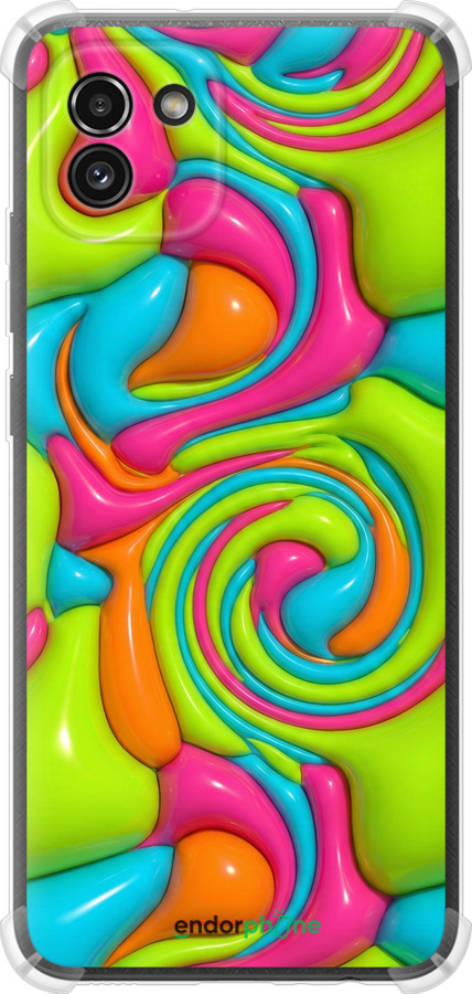 Силикон с усиленными углами чехол Y2K Jelly Dream для Samsung Galaxy A03 A035F - 6780sp-2499 изображение 