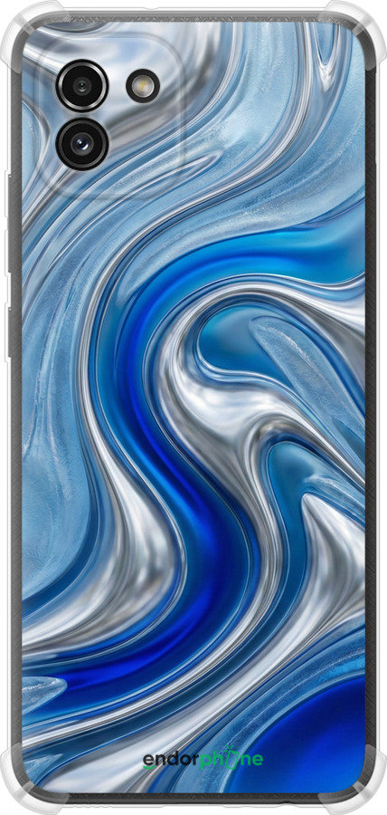 Силіконовий протиударний с посиленими кутами чехол Liquid Chrome для Samsung Galaxy A03 A035F - 6781sp-2499 изображение 