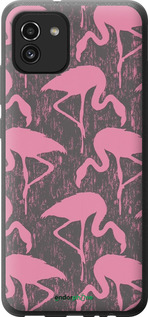 Силиконовый чехол Vintage-Flamingos для Samsung Galaxy A03 A035F - 4171u-2499 изображение 