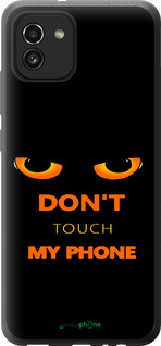 Силиконовый чехол Don't touch the phone для Samsung Galaxy A03 A035F - 4261u-2499 изображение 