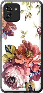 Силиконовый чехол Vintage flowers для Samsung Galaxy A03 A035F - 4333u-2499 изображение 