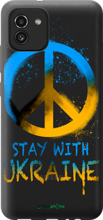 Силиконовый чехол Stay with Ukraine v2 для Samsung Galaxy A03 A035F - 5310u-2499 изображение 
