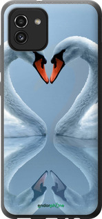 Силіконовий чехол Лебеді для Samsung Galaxy A03 A035F - 6007u-2499 изображение 