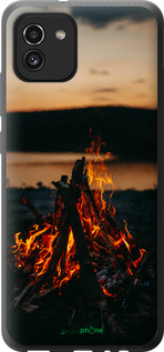 Силиконовый чехол Огонь для Samsung Galaxy A03 A035F - 6021u-2499 изображение 