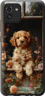 Силиконовый чехол Щенок cocker spaniel для Samsung Galaxy A03 A035F - 6136u-2499 изображение 