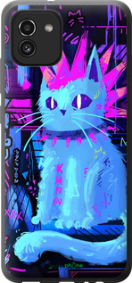 Силиконовый чехол Кот панк для Samsung Galaxy A03 A035F - 6311u-2499 изображение 