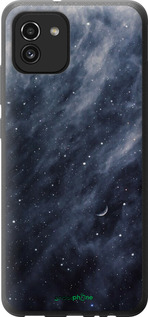 Силиконовый чехол Голубые облака, Голубая луна для Samsung Galaxy A03 A035F - 6398u-2499 изображение 