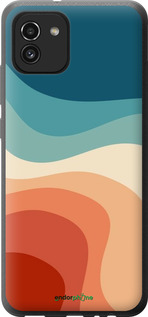 Силиконовый чехол В стиле ретро с волнами для Samsung Galaxy A03 A035F - 6531u-2499 изображение 