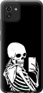 Силиконовый чехол Скелет делает Selfie для Samsung Galaxy A03 A035F - 6535u-2499 изображение 