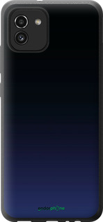 Силиконовый чехол Градиент в тёмно - синем стиле для Samsung Galaxy A03 A035F - 6542u-2499 изображение 