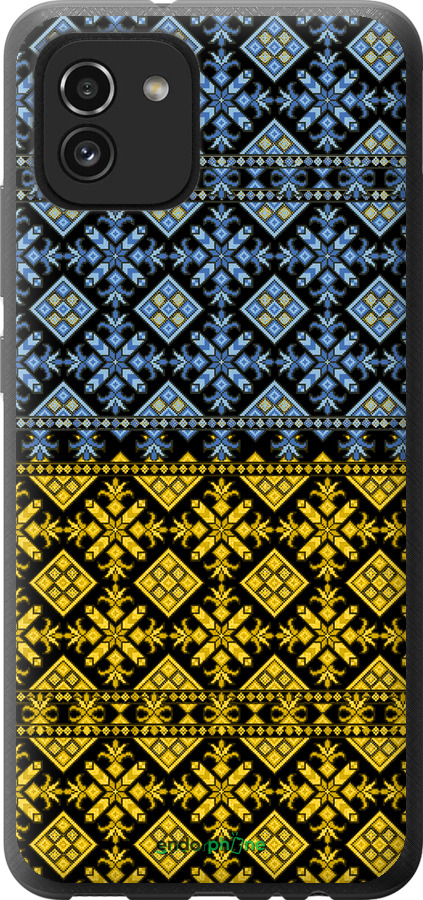 Силиконовый чехол Жовто-блакитна вишиванка для Samsung Galaxy A03 A035F - 1169u-2499 изображение 