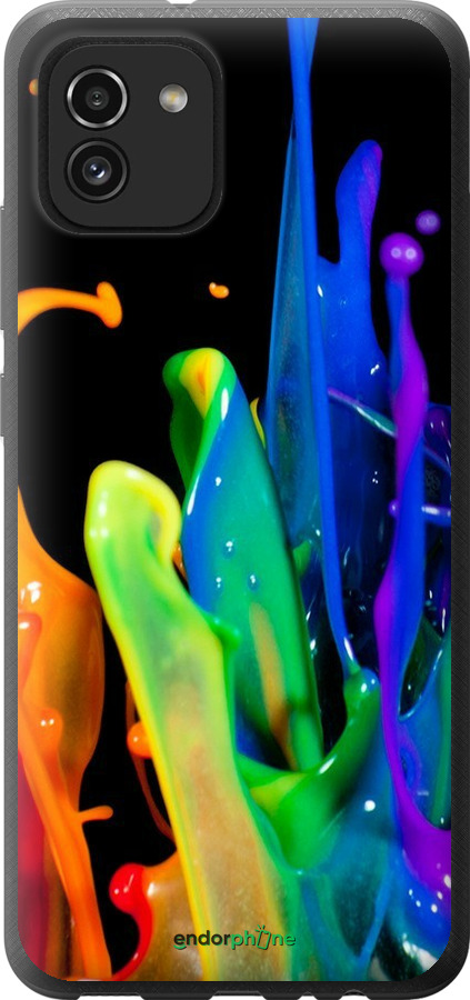 Силіконовий чехол Бризки фарби для Samsung Galaxy A03 A035F - 3957u-2499 изображение 
