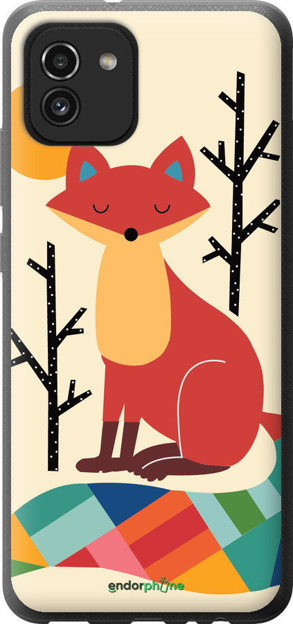 Силиконовый чехол Rainbow fox для Samsung Galaxy A03 A035F - 4010u-2499 изображение 