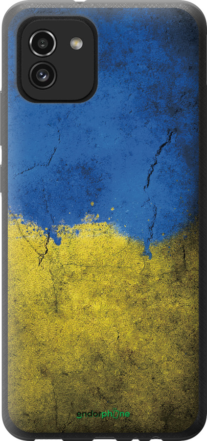 Силиконовый чехол Флаг Украины 2 для Samsung Galaxy A03 A035F - 401u-2499 изображение 