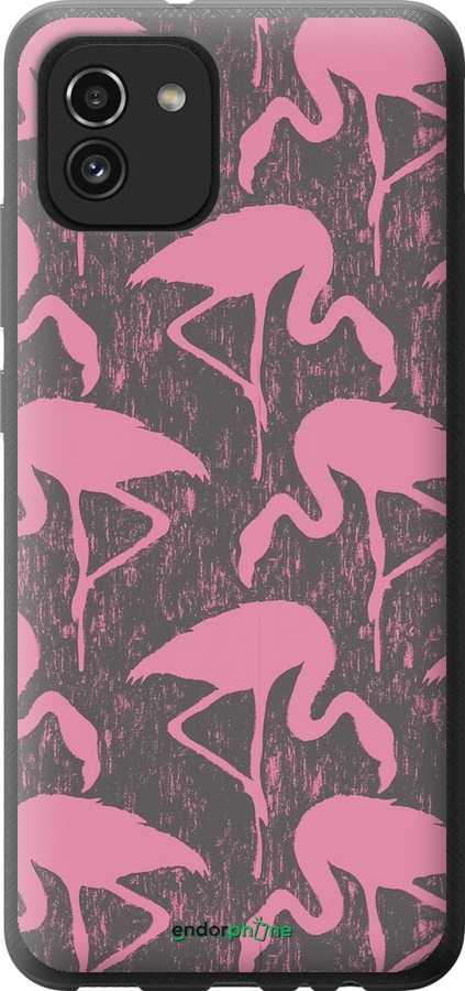 Силиконовый чехол Vintage-Flamingos для Samsung Galaxy A03 A035F - 4171u-2499 изображение 
