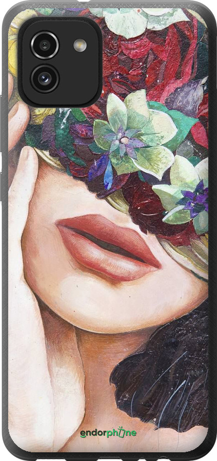 Силіконовий чехол Head Flower для Samsung Galaxy A03 A035F - 4460u-2499 изображение 