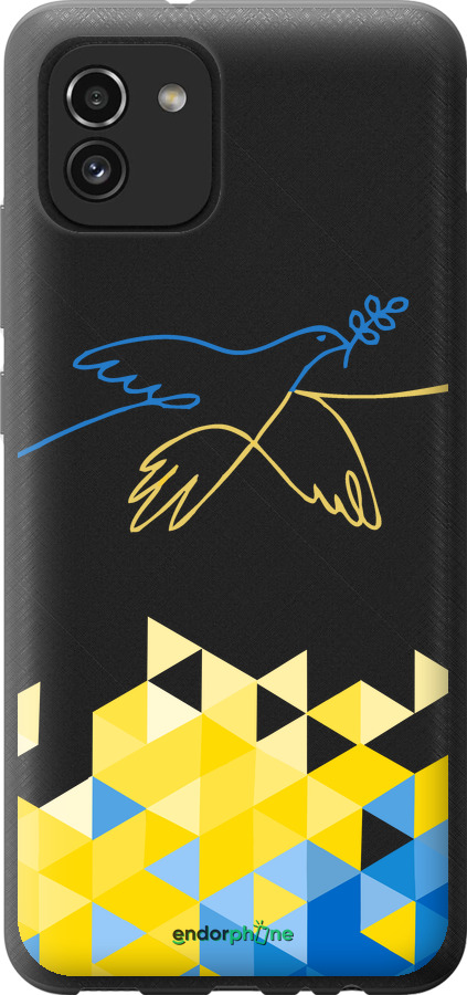 Силиконовый чехол Птица мира для Samsung Galaxy A03 A035F - 5231u-2499 изображение 