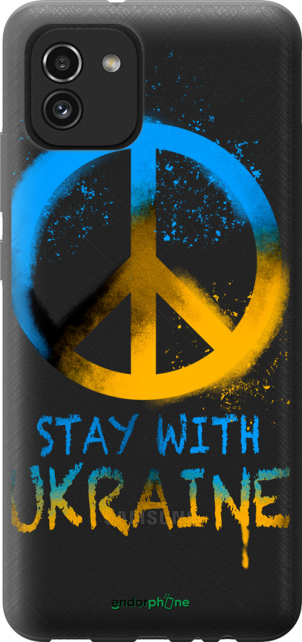 Силиконовый чехол Stay with Ukraine v2 для Samsung Galaxy A03 A035F - 5310u-2499 изображение 