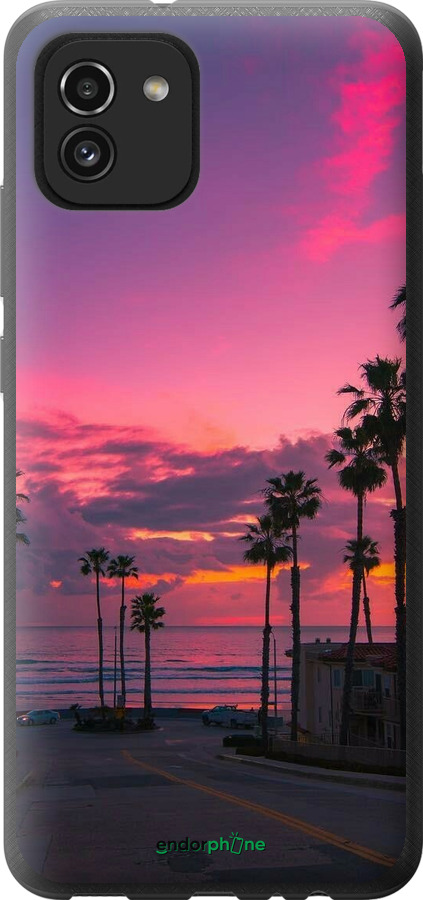 Силіконовий чехол Пальми для Samsung Galaxy A03 A035F - 5873u-2499 изображение 