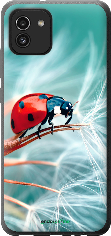Силиконовый чехол Божья коровка для Samsung Galaxy A03 A035F - 6049u-2499 изображение 