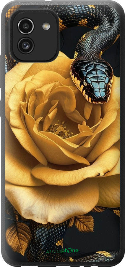 

Силіконовий чохол "Black snake and golden rose" для Samsung Galaxy A03 A035F, Жовтий
