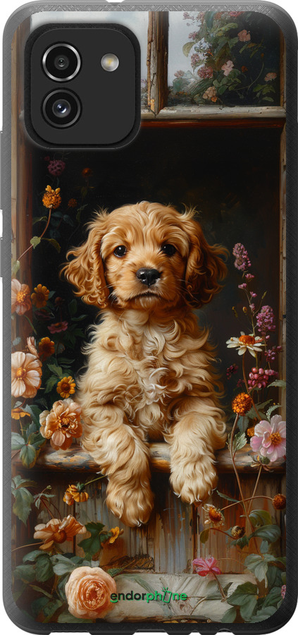 Силиконовый чехол Щенок cocker spaniel для Samsung Galaxy A03 A035F - 6136u-2499 изображение 