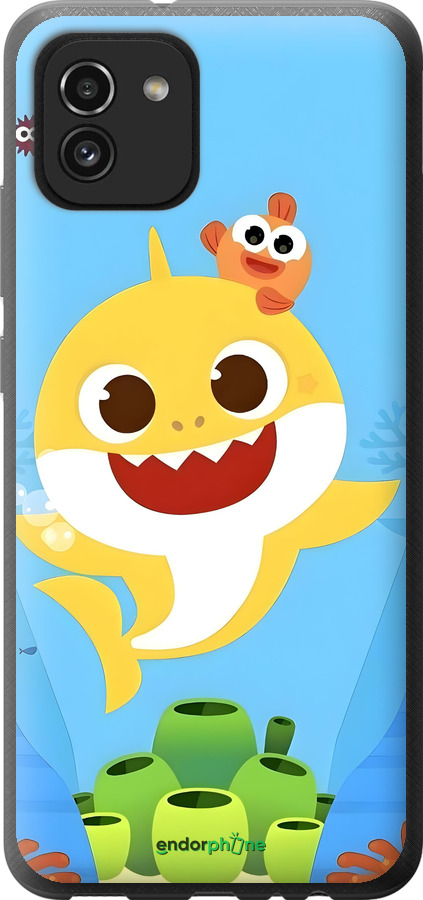 Силіконовий чехол Бейби Шарк для Samsung Galaxy A03 A035F - 6303u-2499 изображение 
