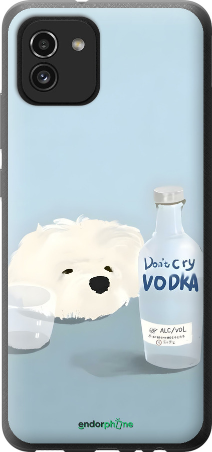Силиконовый чехол Пес водка для Samsung Galaxy A03 A035F - 6368u-2499 изображение 