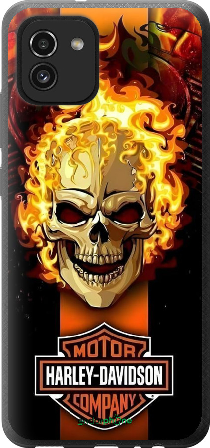 Силиконовый чехол Харлей девидсон для Samsung Galaxy A03 A035F - 6370u-2499 изображение 