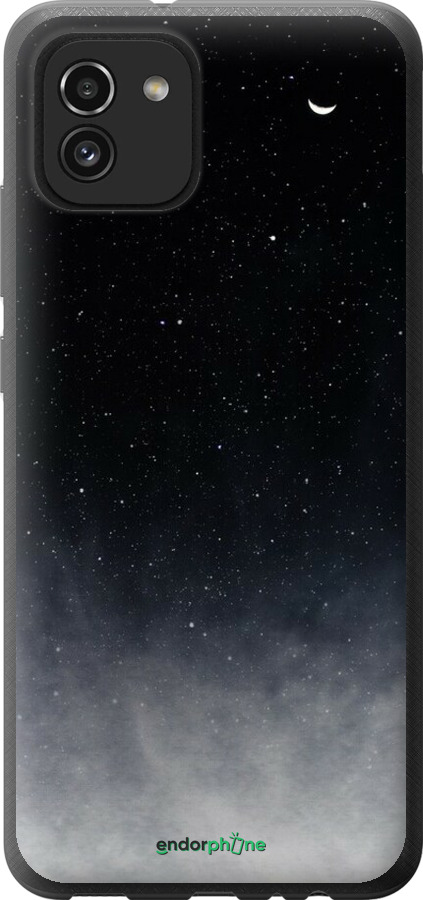 Силіконовий чехол Голубые облака, Голубая луна для Samsung Galaxy A03 A035F - 6396u-2499 изображение 