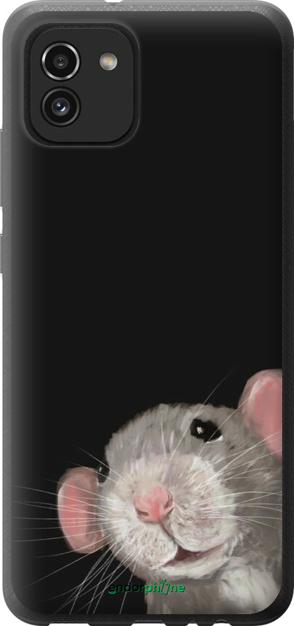 Силиконовый чехол The Peeking Rat для Samsung Galaxy A03 A035F - 6442u-2499 изображение 