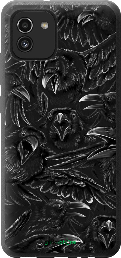 Силиконовый чехол Воронья ярость для Samsung Galaxy A03 A035F - 6474u-2499 изображение 